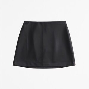 Classic Black Mini Skort (vegan leather)